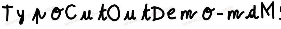 TypoCutOutDemo-mdM9字体转换