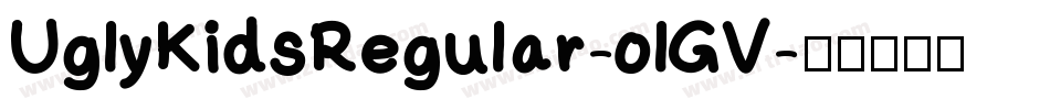 UglyKidsRegular-olGV字体转换