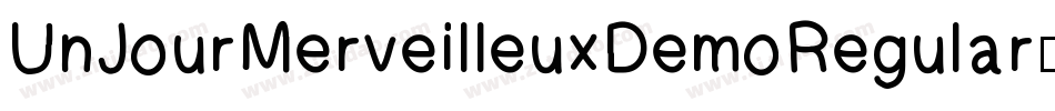 UnJourMerveilleuxDemoRegular-nRvag字体转换