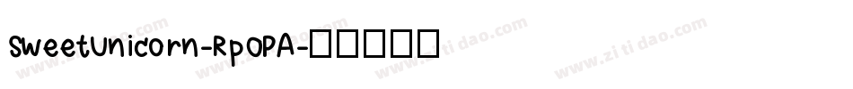 SweetUnicorn-Rp0PA字体转换