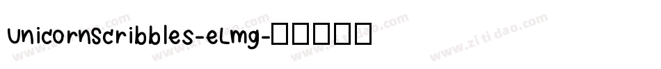 UnicornScribbles-eLmg字体转换
