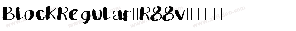 BlockRegular-R88v字体转换