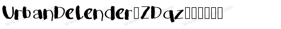 UrbanDefender-ZDqz字体转换