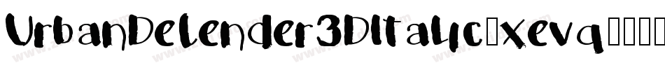 UrbanDefender3DItalic-xevq字体转换