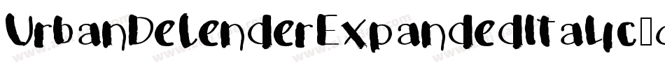 UrbanDefenderExpandedItalic-qPK5字体转换