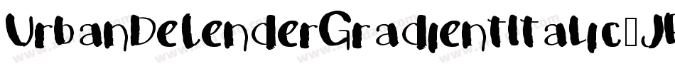 UrbanDefenderGradientItalic-JPnM字体转换