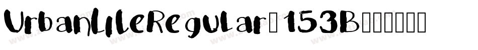 UrbanLifeRegular-153B字体转换