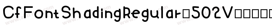 CfFontShadingRegular-502V字体转换