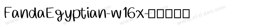 FandaEgyptian-w16x字体转换