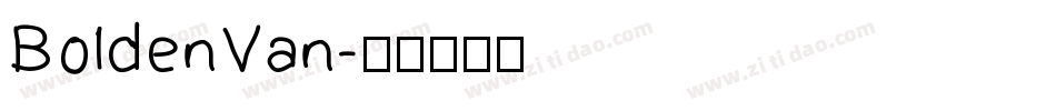BoldenVan字体转换