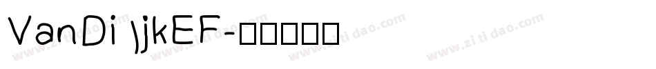 VanDijkEF字体转换