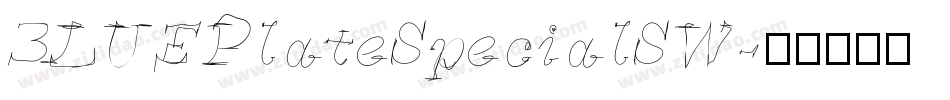 BLUEPlateSpecialSW字体转换