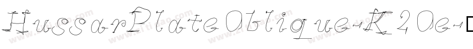 HussarPlateOblique-K2Oe字体转换