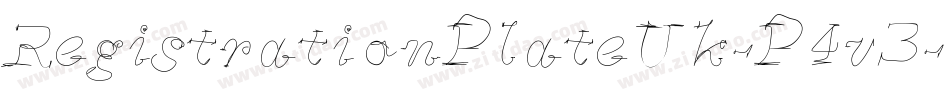 RegistrationPlateUk-P4vB字体转换