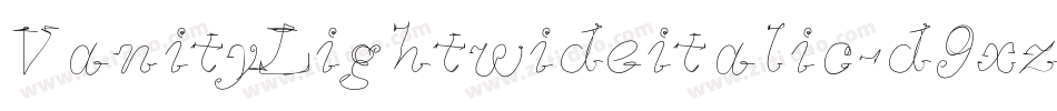 VanityLightwideitalic-d9xzR字体转换