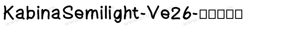 KabinaSemilight-Ve26字体转换