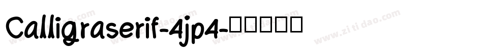 Calligraserif-4jp4字体转换