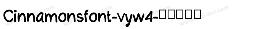 Cinnamonsfont-vyw4字体转换