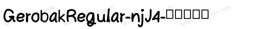 GerobakRegular-njJ4字体转换