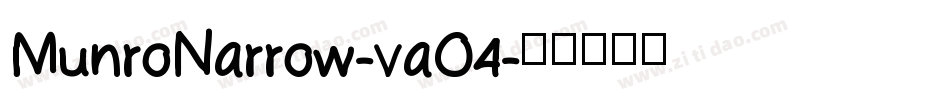 MunroNarrow-vaO4字体转换