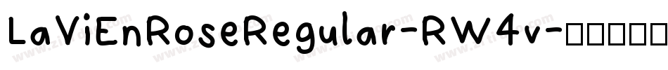 LaViEnRoseRegular-RW4v字体转换