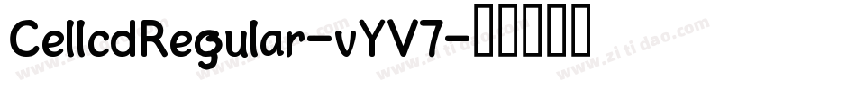 CellcdRegular-vYV7字体转换