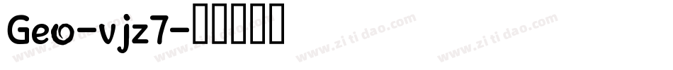 Geo-vjz7字体转换