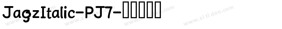 JagzItalic-PJ7字体转换