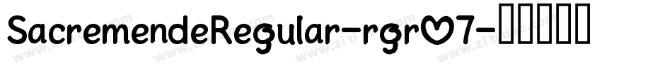 SacremendeRegular-rgrO7字体转换