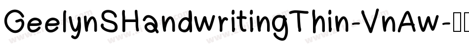 GeelynSHandwritingThin-VnAw字体转换