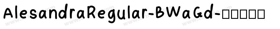 AlesandraRegular-BWaGd字体转换
