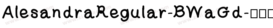 AlesandraRegular-BWaGd字体转换