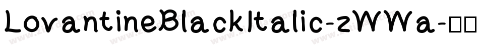LovantineBlackItalic-zWWa字体转换
