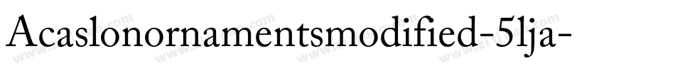 Acaslonornamentsmodified-5lja字体转换