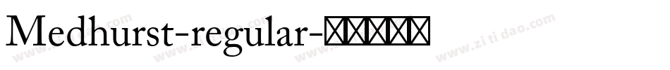 Medhurst-regular字体转换