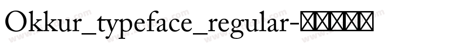 Okkur_typeface_regular字体转换