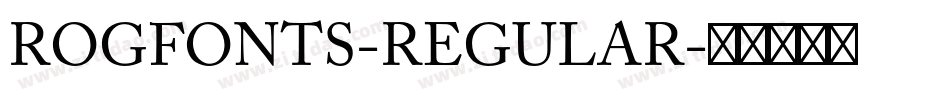 ROGFONTS-REGULAR字体转换