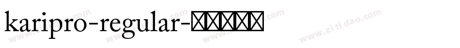 karipro-regular字体转换