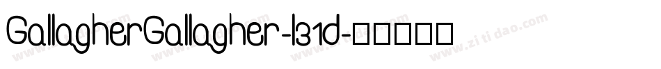 GallagherGallagher-l31d字体转换