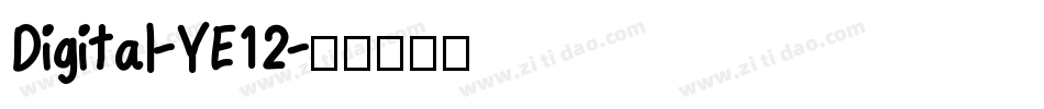 Digital-YE12字体转换