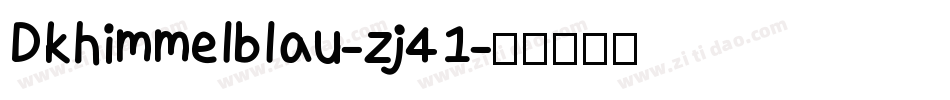 Dkhimmelblau-zj41字体转换