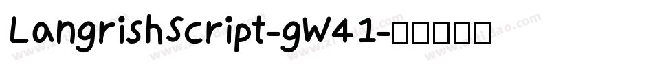 LangrishScript-gW41字体转换