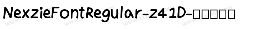 NexzieFontRegular-z41D字体转换
