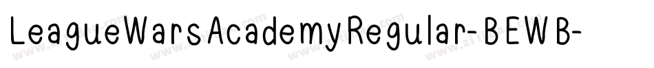 LeagueWarsAcademyRegular-BEWB字体转换
