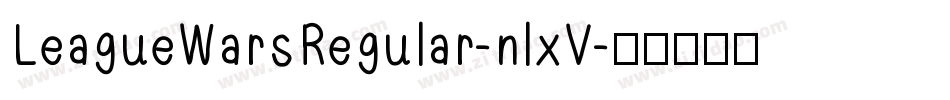 LeagueWarsRegular-nlxV字体转换