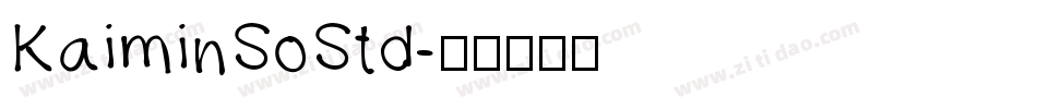 KaiminSoStd字体转换