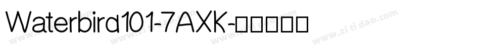 Waterbird101-7AXK字体转换