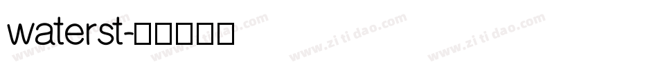 waterst字体转换