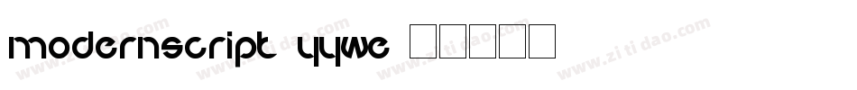 ModernScript-yyWe字体转换