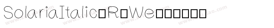 SolariaItalic-R7We字体转换